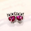 Crystal Owl Stud Earrings