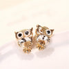 Crystal Owl Stud Earrings