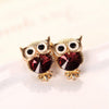 Crystal Owl Stud Earrings