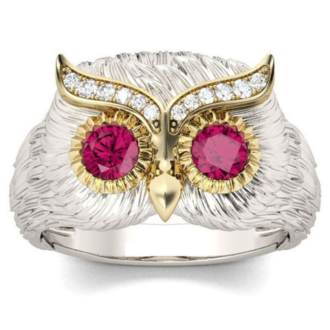 Cute Silver Owl Ring