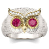 Cute Silver Owl Ring