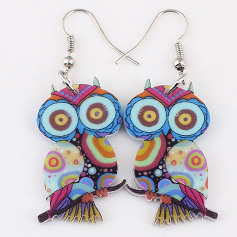 Cute Owl Drop Earrings