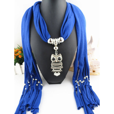 Cute Owl Scarf Necklace