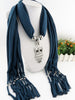 Cute Owl Scarf Necklace