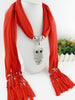 Cute Owl Scarf Necklace