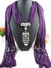 Cute Owl Scarf Necklace