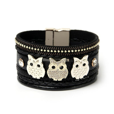 Owl Leather Bracelet