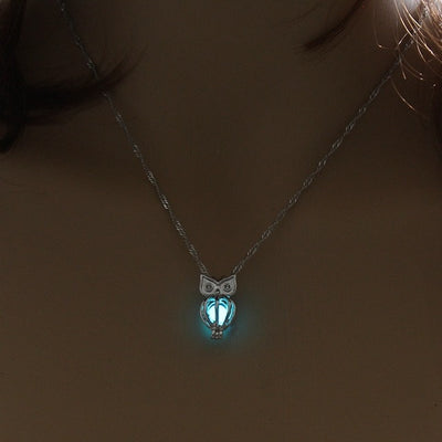 Cute Glowing Owl Pendant Necklace
