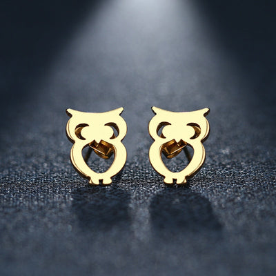 Unique Owl Stud Earrings