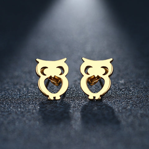 Unique Owl Stud Earrings