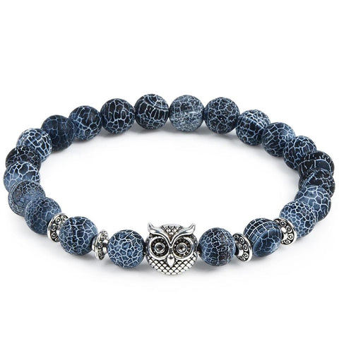 Natural Owl Bead Bracelet