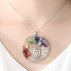 100% Handmade Multi-color Life Tree & Owl Necklace