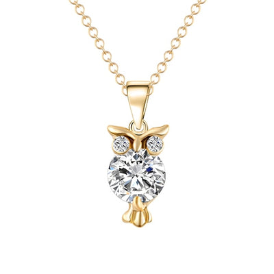 Crystal Owl Pendant Necklace